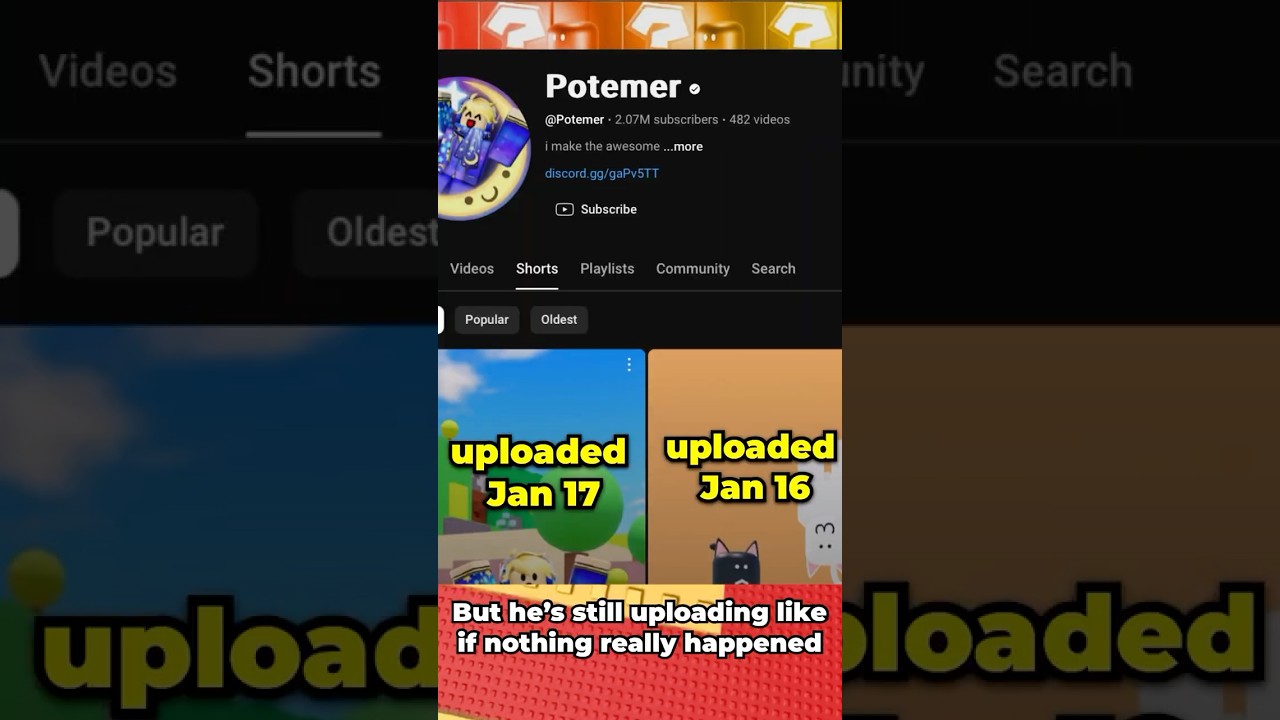 Roblox Potemer EXPOSED FOR GROOMING!! (allegations)