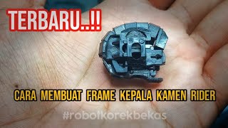 cara membuat frame kepala kamen rider dari korek bekas terbaru/ ROBOT KOREK BEKAS