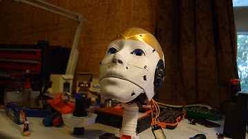 Its Alive!  InMoov head, first dry fit and servo test