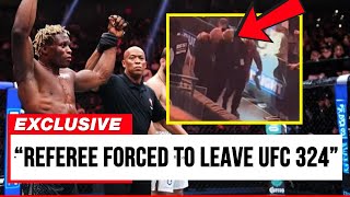 Referee forced to leave UFC 324 fight after tearing ACL