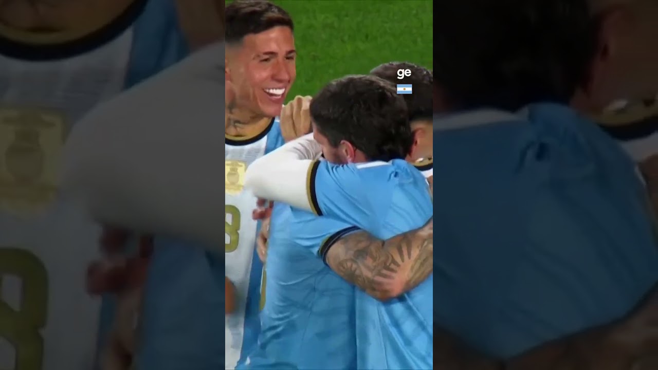GOL DA ARGENTINA! OTAMENDI MARCA COM ASSISTÊNCIA DE MESSI! | #shorts | ge.globo