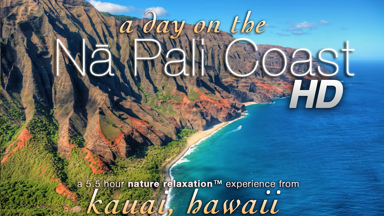 6HR REAL TIME HAWAII NATURE Kauais N Pali Coast Kalalau Trail  in  1080p HD