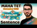 MAHA TET ENGLISH | The Sentence | Complete Explanation with Rehan Sir