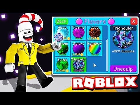 Buying The Rarest Triangular Flavor Roblox Bubble Gum Simulator - the most expensive bubble gum in roblox youtube roblox