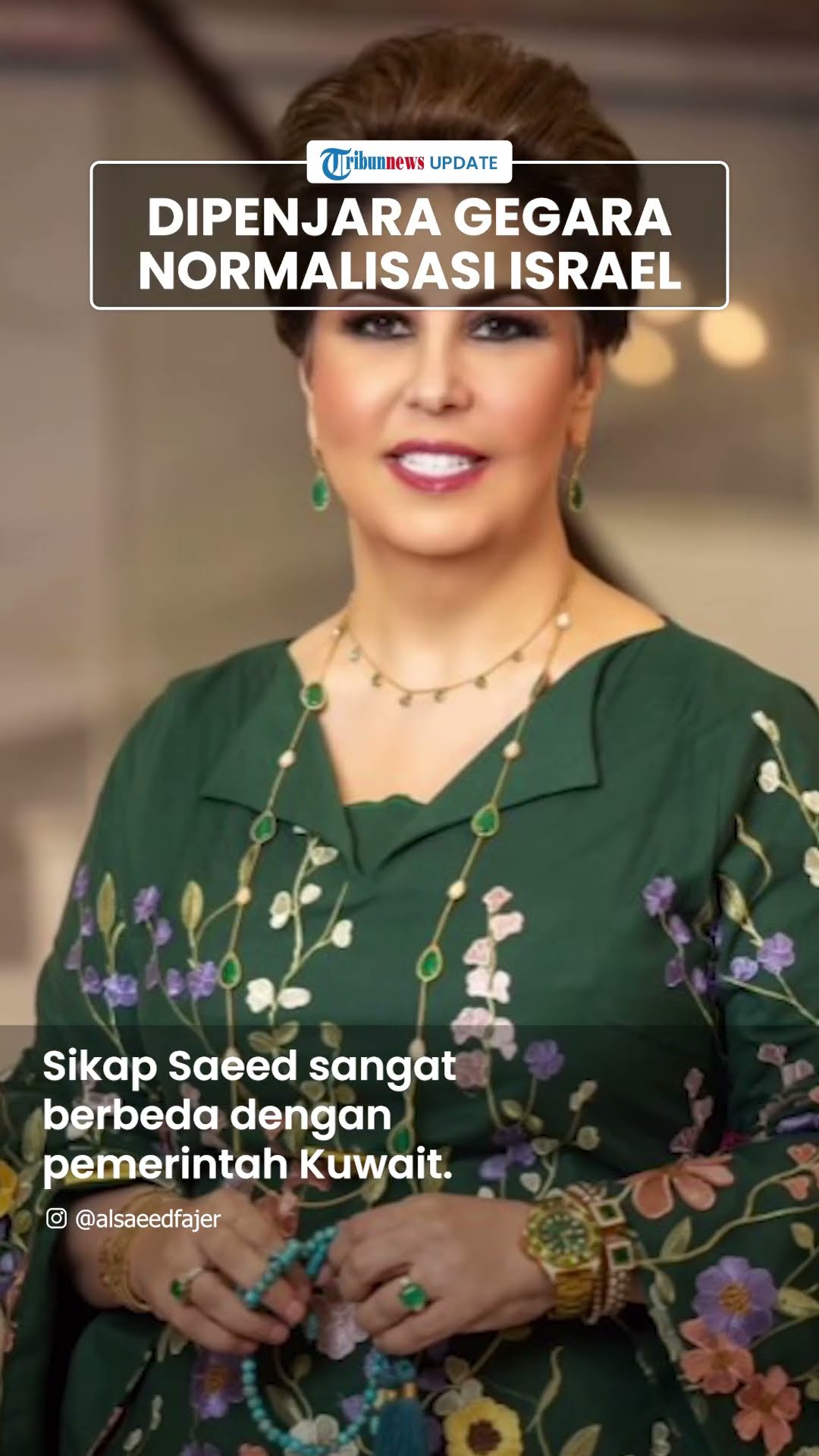 Serukan Normalisasi Hubungan dengan Israel, Presenter TV Kuait Fajr Al Saeed Dihukum 3 Tahun Penjara