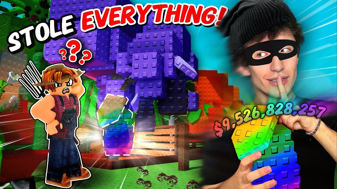 Spending $9,785,389 To STEAL NOOBS FRUITS in GROW A GARDEN