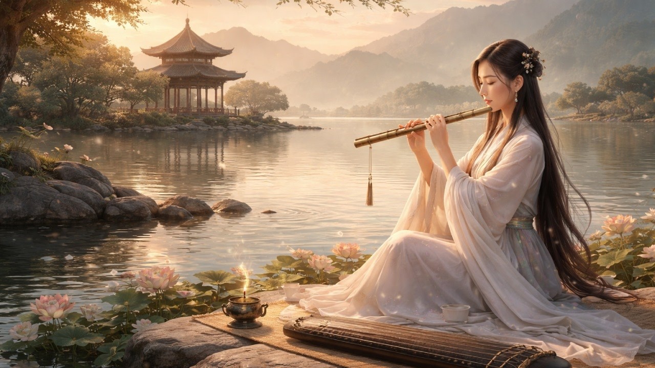 Zen Flute by the Lake – 1 Hour of Calm & Meditation Music