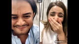 Tiktok live hareem shah and waseem new laif video funny gap shap and pk match