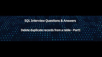 How to delete duplicate records from a table by using CTE & ROW_NUMBER