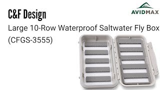 C&F Design Large 10-Row Waterproof Saltwater Fly Box (CFGS-3555