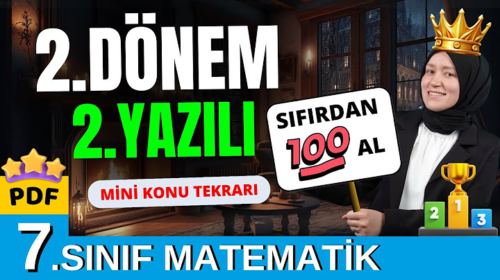 7.Sınıf Matematik 2.Dönem 2.Yazılıya Hazırlık 📝 #2025