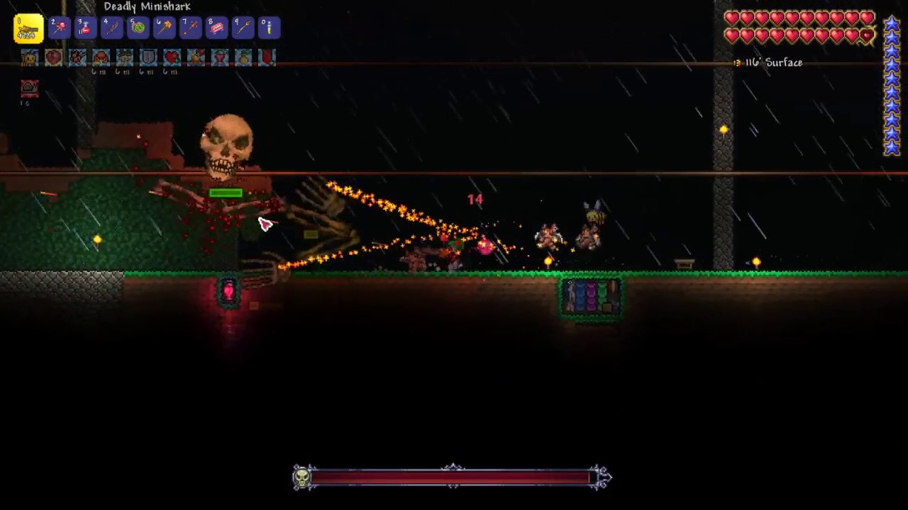 Terraria 1 4 Skeletron Boss Fight Master Mode YouTube