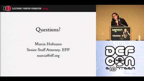 DEFCON 18: How To Get Your FBI File  2/3