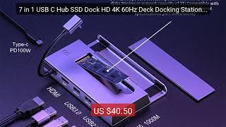 7 in 1 USB C Hub SSD Dock HD 4K 60Hz Deck Docking Station Sata... — Hot Deal 2026 | Limited Offer!