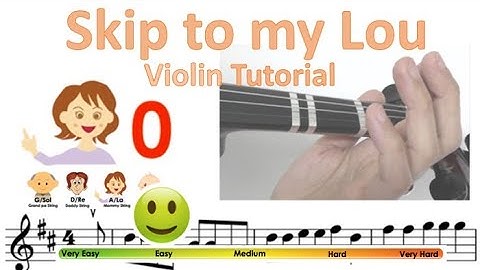 Skip to my Lou sheet music and easy violin tutorial