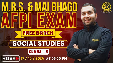 FREE AFPI BATCH || SOCIAL STUDIES (CLASS-3) || TARGET AFPI 2025 #afpi2025 #nimbus