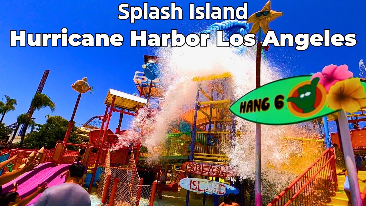Splash Island at Hurricane Harbor Los Angeles POV YouTube