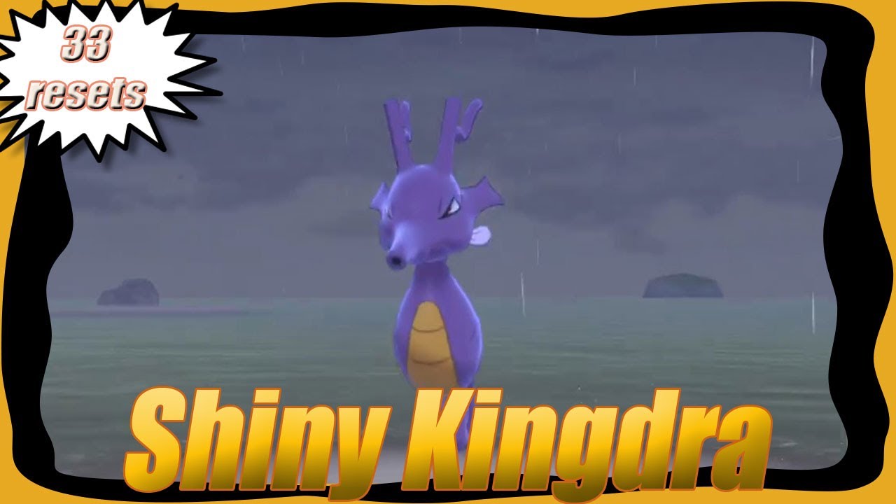 Live Shiny Kingdra - 33 resets - Isle of Armor - Pokemon Shield