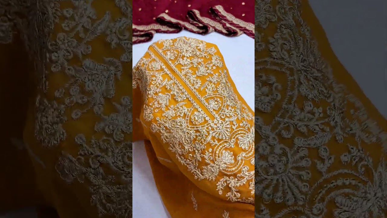 CHAMAK DHAMAK BY ASIM JOFA CHIFFON COLLECTION| UNSTITCHED MAYO DRESS|