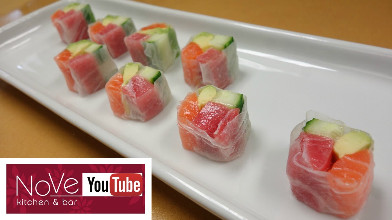 Rice Paper Sashimi Roll - How To Make Sushi Series 