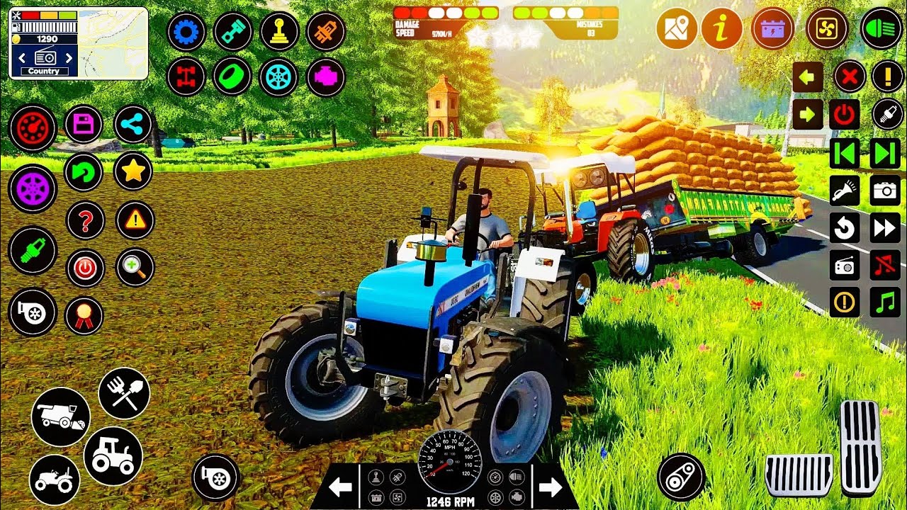 Tractor Driving Simulator 3D - Uphill Mountain Snow Tractor Driving Simulator - Android Gameplay