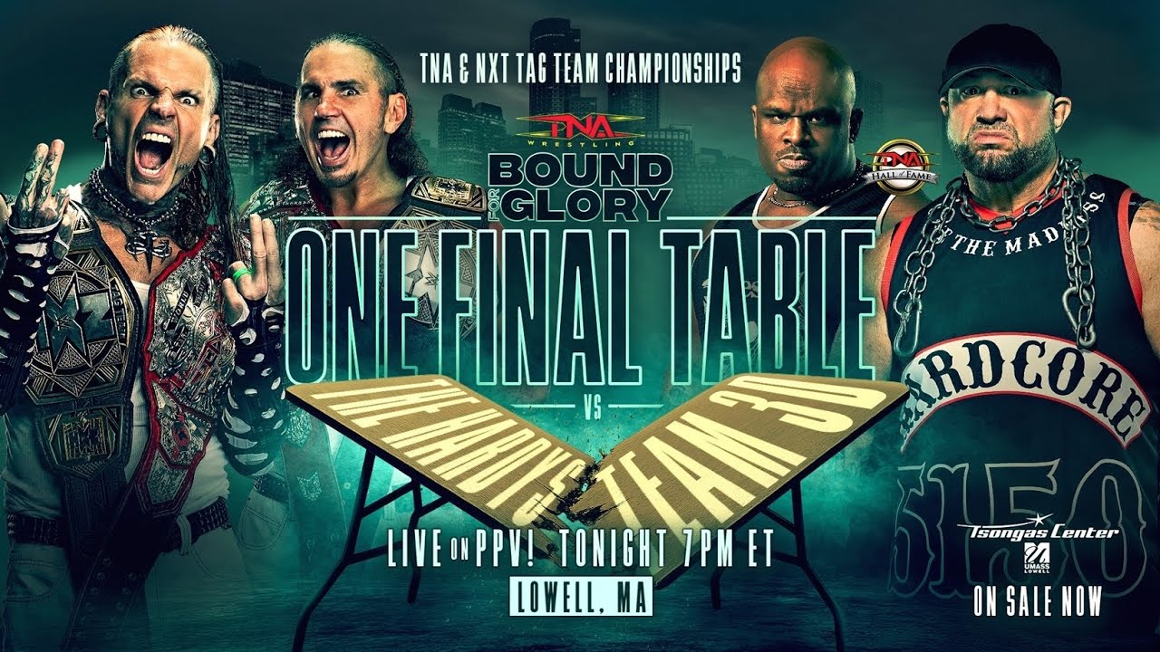 Hardy Boyz Vs Team 3D Bound For Glory 2025 Dudley Boys hanging up their boots 