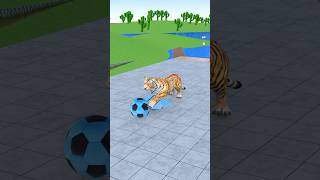 Tiger Rescue His Partner | Long Slide Game | Animal Crossing Fountain | Zoova 3D