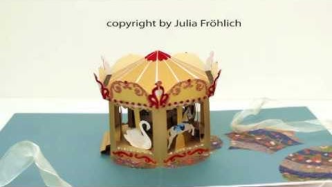 Amazing and intricate Pop-up of a carousel