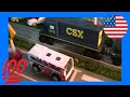 🇺🇸 🛤csx transportation Whittle Shortline Railroad wooden train with rmz city diorama(03953 voice)