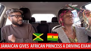 Jamaican Gives  African Princess A Driving Exam