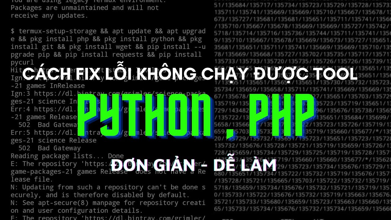 php chmod  Update  CÁCH FIX LỖI TURMUX KHÔNG CHẠY ĐƯỢC TOOL PYTHON, PHP, v.v -  XEM LÀ FIX ĐƯỢC !