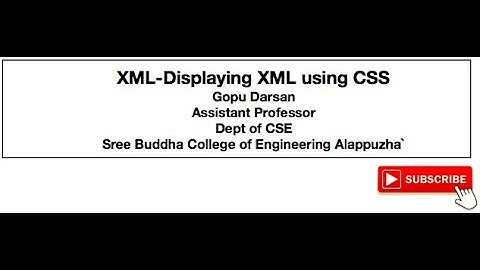 CS368 Display XML using CSS