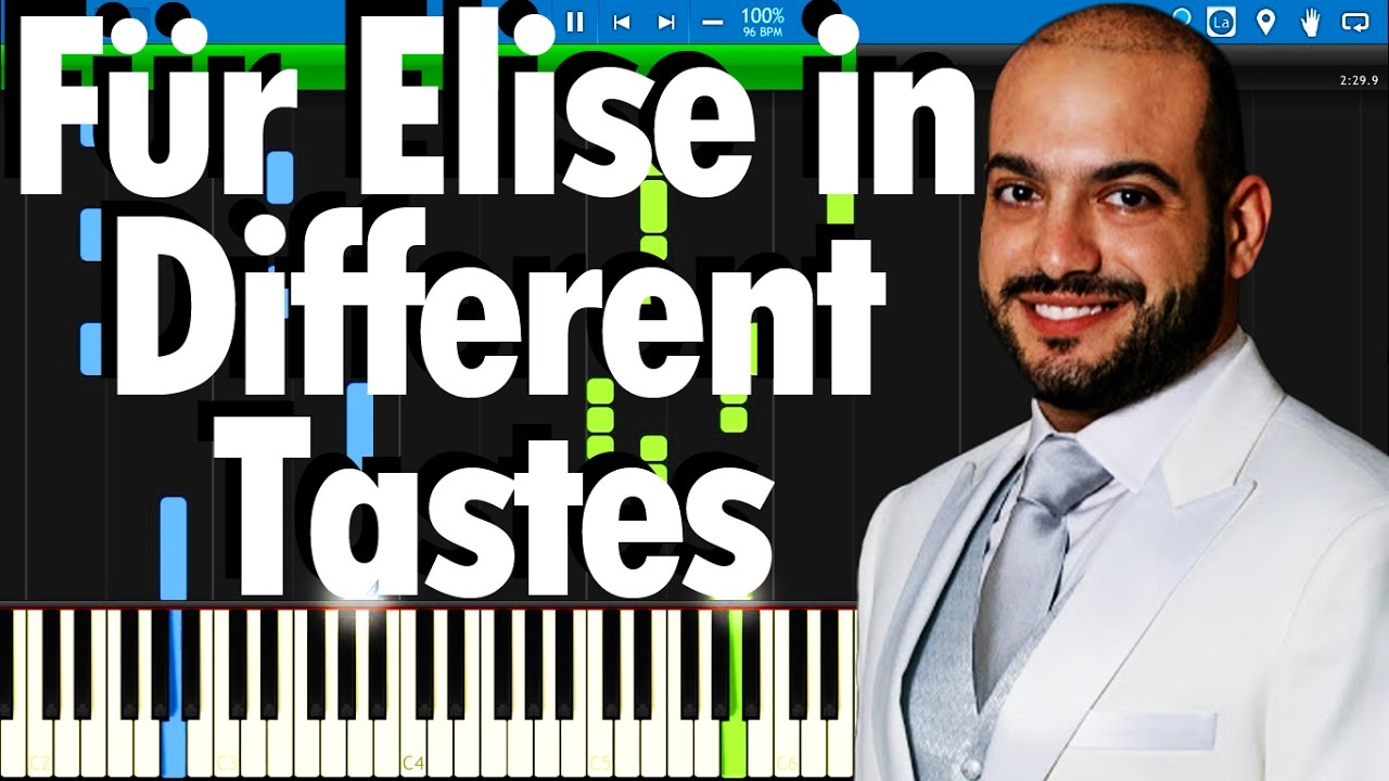 Für Elise in Different Tastes - Maan Hamadeh's performance | Synthesia Piano Tutorial