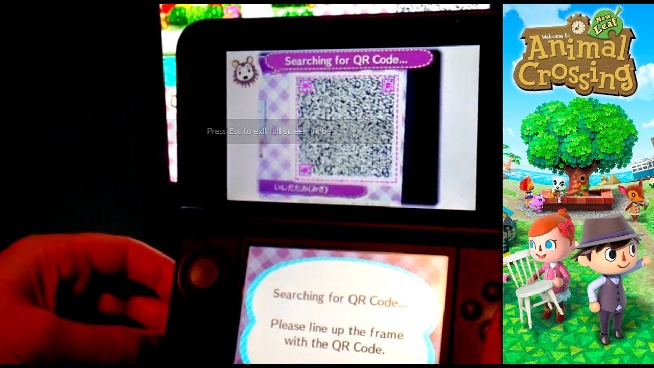 Animal Crossing New Leaf Day 22 Qr Code Able Sisters Fabric Machine Youtube