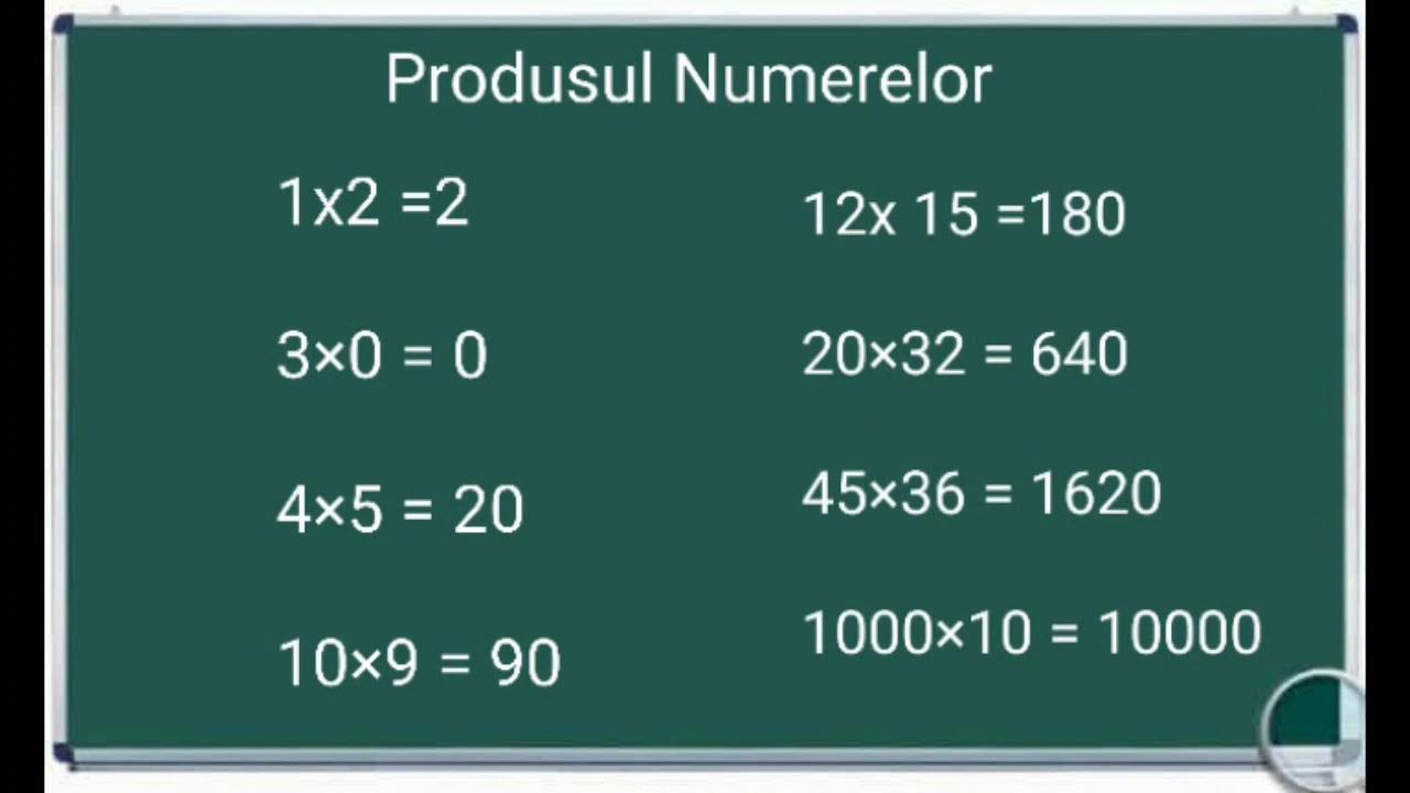 Calculati produsul numerelor exemple exercitii matematica ...