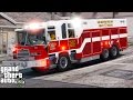 GTA 5 Play As A Firefighter Mod 41|Los Santos Fire Department Heavy Rescue Responding To A Huge Fire