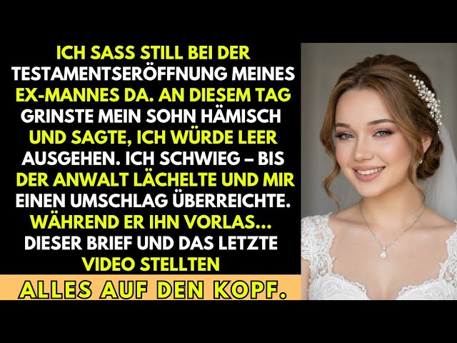 Kaum war die Beerdigung meines Ex-Mannes vorbei, beugte sich mein Sohn zu mir. Sein Anzug roch nach Geld, seine Augen nach Sieg. „Du wirst mit nichts gehen“, flüsterte er. Dreißig Jahre hatte ich...