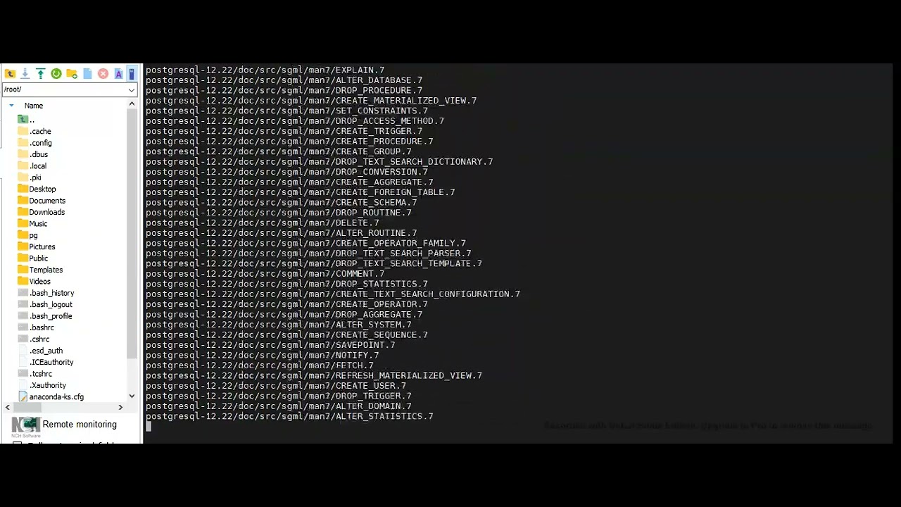 Postgres installation 