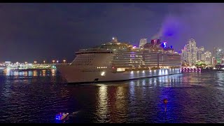 Symphony Of The Seas | Nighttime Departure From The Port Of Miami, 2020