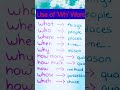 Use of 'Wh' Words #englishgrammar