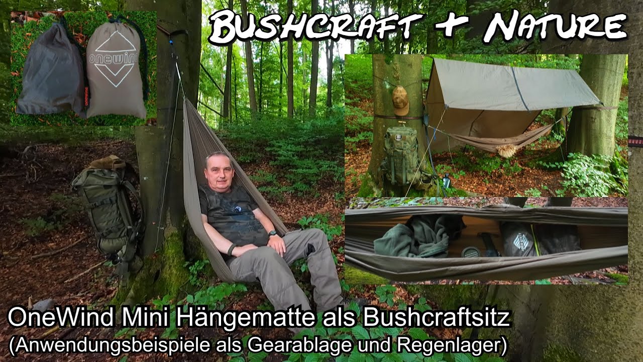 OneWind Mini Hängematte als Bushcraftsitz | OneWind Mini Hammock as Bushcraft Seat