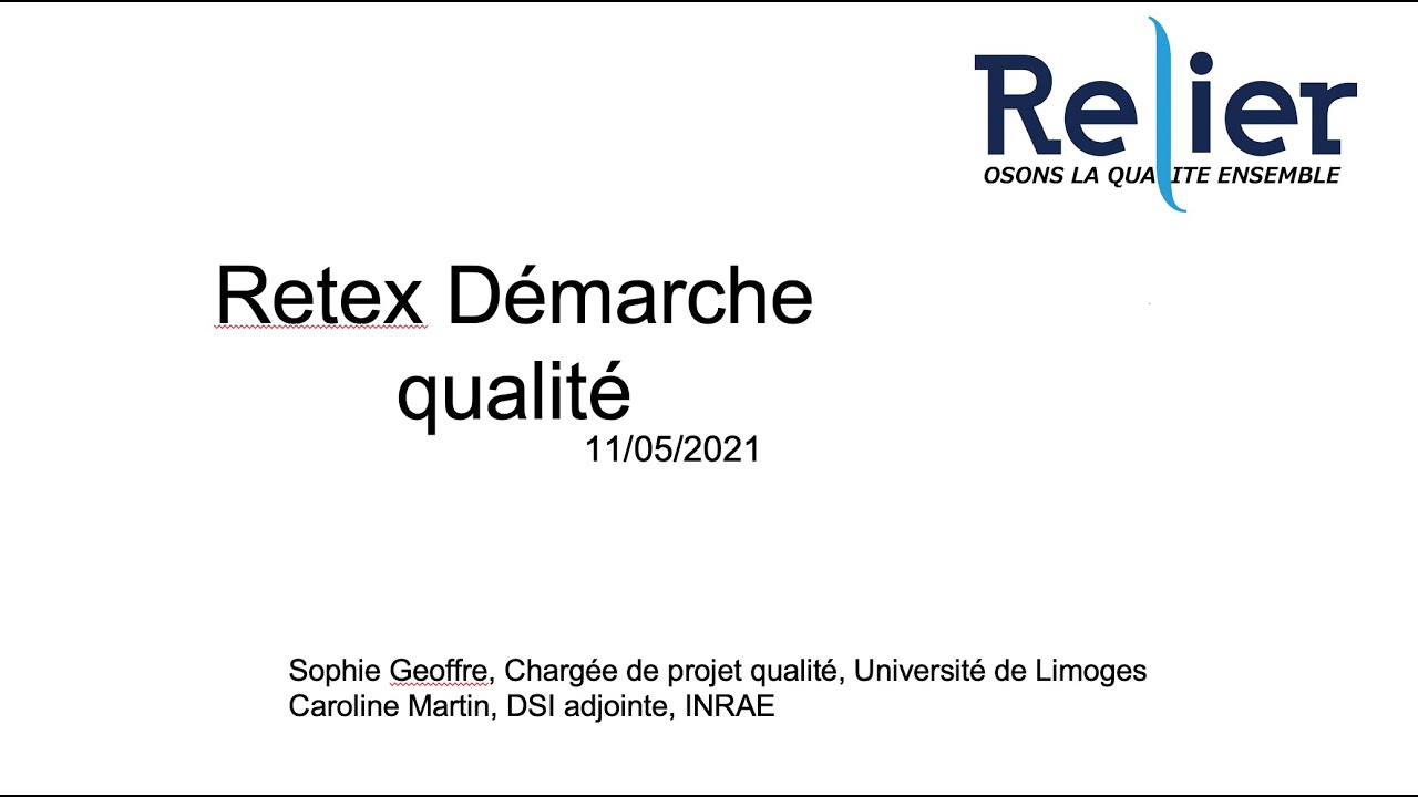Retex Relier demarche qualité 110521
