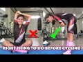 EASY AND MOST EFFICIENT WARM UP BEFORE CYCLING | advise from a Physiotherapist | by GAYE PARIS