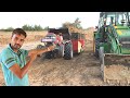 Arjun 605 tractor stuck in heavy load with trolla raju ki masti part  1
