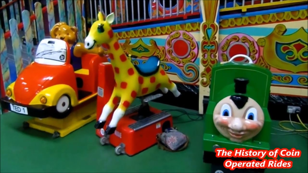 1960s RG Mitchell Coin Operated Giraffe Kiddie Ride - Jerry