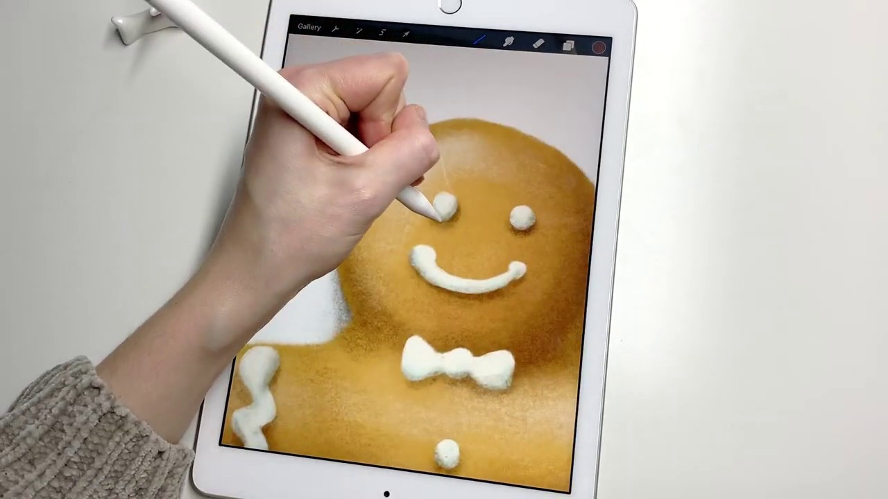 Draw with me a Gingerbread Man Cookie - Procreate iPad Tutorial - YouTube