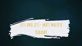 Less and Less - Matt Maltese (Karaoke Version)