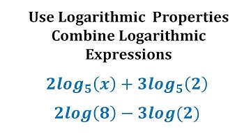 Ex 1:  Combine a Logarithmic Expression Into One Logarithm