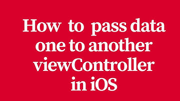 how to pass data one to another viewcontroller in ios