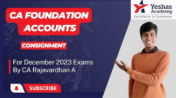 Consignment | Part 1 | CA Foundation  | December 2023 | English